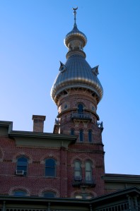 View of one of the minarets of the Henry B. Plant Museum, in Tampa, FL