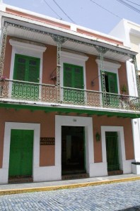 View of one of the many quaint houses in Old San Juan